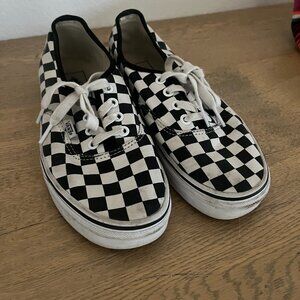 Vans Checkers Shoes Size 7